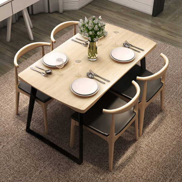 Rechteck Esstisch Kiefer Massivholz Esstisch mit Schlittenbasis