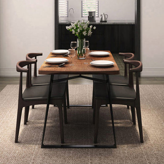 Tavolo da pranzo rettangolo tavolo da pranzo in legno massiccio con base a slitta