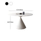 Round Stone Dining Table Modern White-black Furniture with Pedestal Base for Home