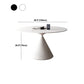 Round Stone Dining Table Modern White-black Furniture with Pedestal Base for Home