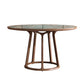 Round Dining Table Modern Wood Pedestal Base Dining Table for Kitchen