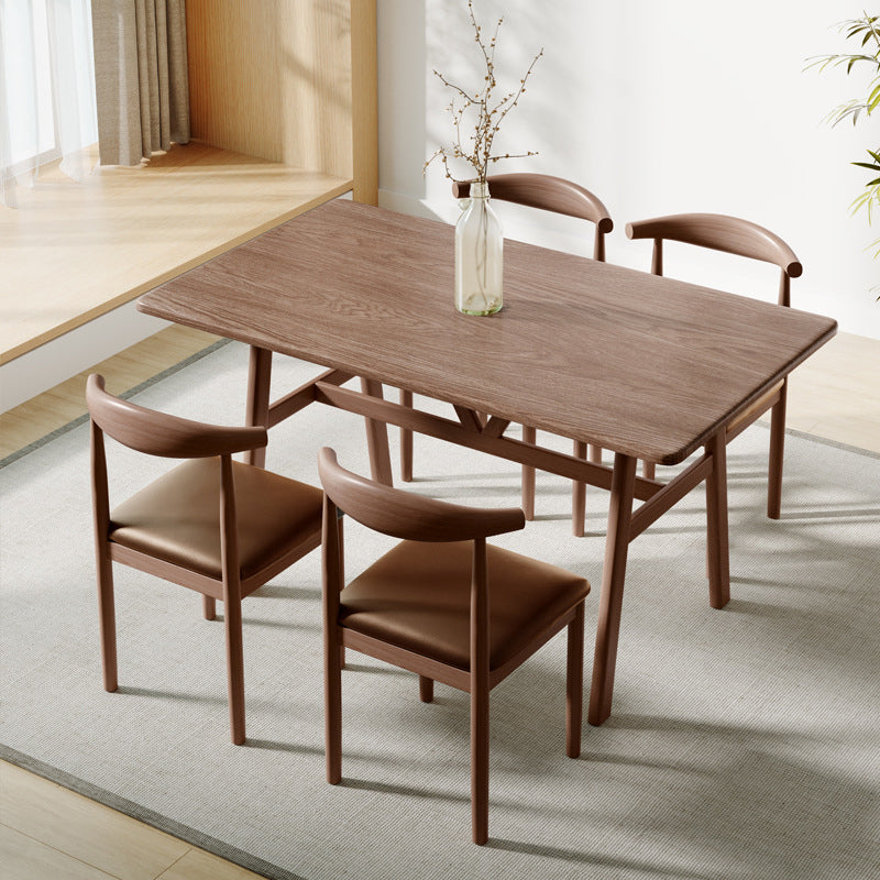 Table à manger rectangulaire en panneaux de fibres de densité moyenne, pour salle à manger