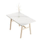 Table à manger rectangulaire en panneaux de fibres de densité moyenne, pour salle à manger