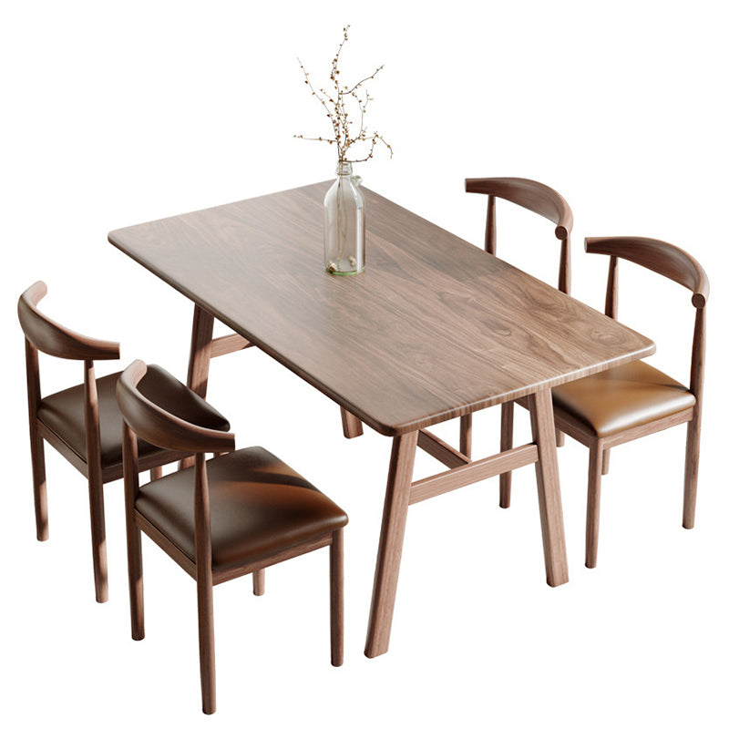 Table à manger rectangulaire en panneaux de fibres de densité moyenne, pour salle à manger
