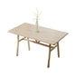 Table à manger rectangulaire en panneaux de fibres de densité moyenne, pour salle à manger