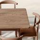Table à manger rectangulaire en panneaux de fibres de densité moyenne, pour salle à manger