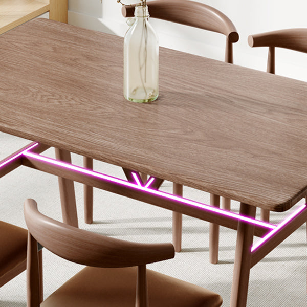 Table à manger rectangulaire en panneaux de fibres de densité moyenne, pour salle à manger
