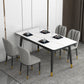 Rechthoekige gesinterde stenen eettafel luxe 4 poten meubels in matte afwerking voor thuis