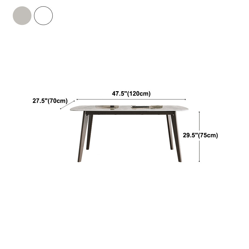 Rectangle Dining Table Oak Solid Wood Base Dining Table with 4 Legs Clearhalo 'Dining Tables & Seating' 'Dining Tables' 'dining_table' 'furn' 'furn_dining_table' 'Furniture' 'Kitchen & Dining Furniture' 6056824