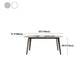Rectangle Dining Table Oak Solid Wood Base Dining Table with 4 Legs Clearhalo 'Dining Tables & Seating' 'Dining Tables' 'dining_table' 'furn' 'furn_dining_table' 'Furniture' 'Kitchen & Dining Furniture' 6056826