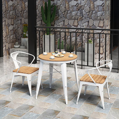 Industriële eettafel teruggewonnen hout 4 poten eettafel zonder stoel