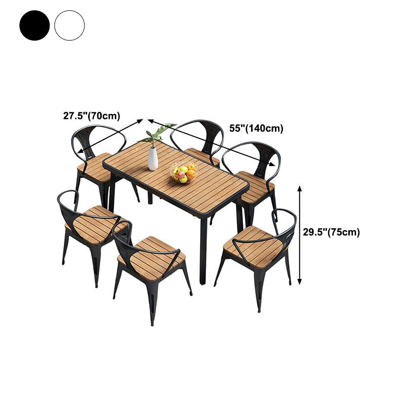 Industriële eettafel teruggewonnen hout 4 poten eettafel zonder stoel