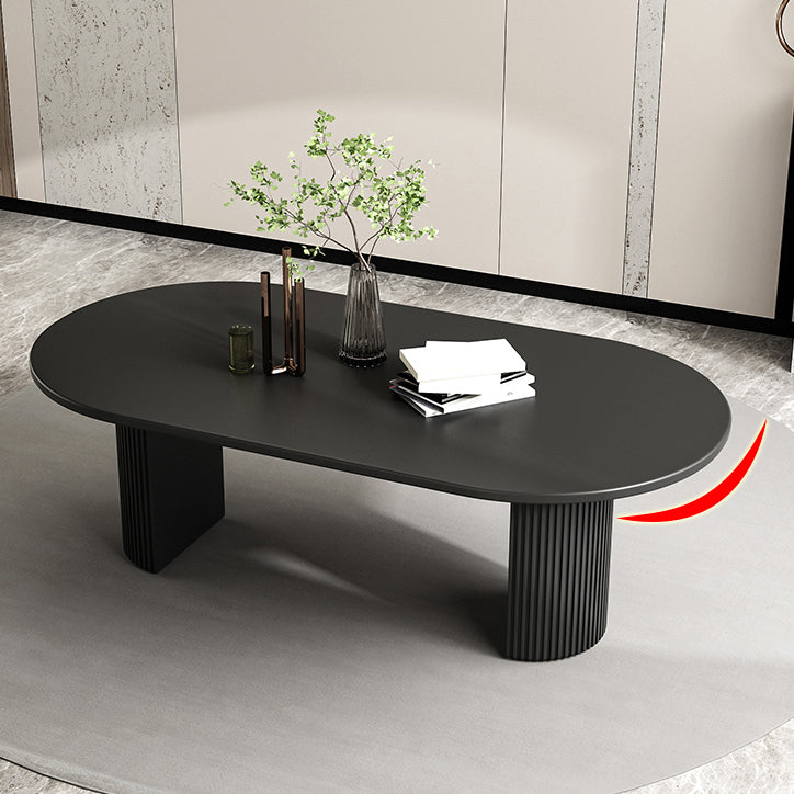 Table à manger en bois massif en pin table de piédestal double en noir pour la cuisine