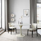 Round Dining Table Tulip Base Dining Table in White for Dining Room 39.4"L x 39.4"W x 29.1"H Fixed Table Without Chairs Clearhalo 'Dining Tables & Seating' 'Dining Tables' 'dining_table' 'furn' 'furn_dining_table' 'Furniture' 'Kitchen & Dining Furniture' 6056899