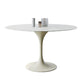 Round Dining Table Tulip Base Dining Table in White for Dining Room Clearhalo 'Dining Tables & Seating' 'Dining Tables' 'dining_table' 'furn' 'furn_dining_table' 'Furniture' 'Kitchen & Dining Furniture' 6056900