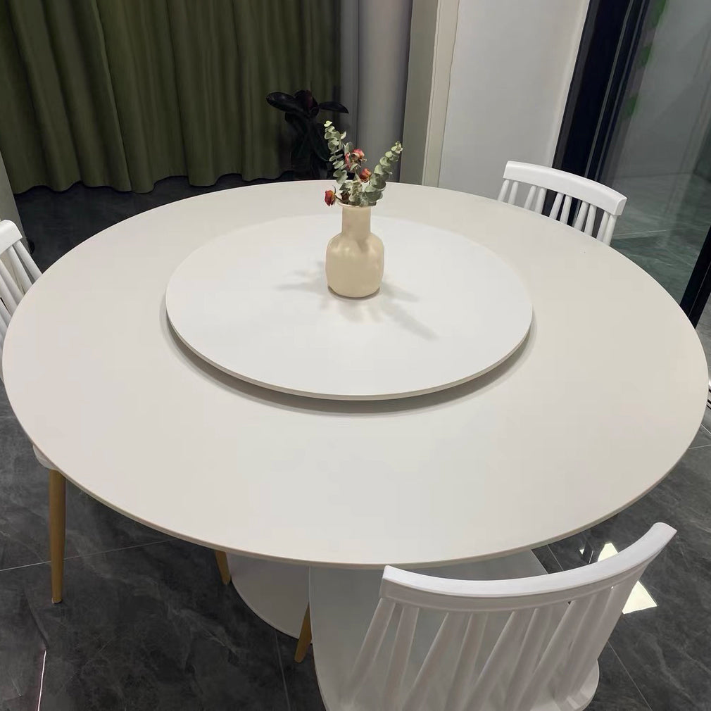 Round Dining Table Tulip Base Dining Table in White for Dining Room Clearhalo 'Dining Tables & Seating' 'Dining Tables' 'dining_table' 'furn' 'furn_dining_table' 'Furniture' 'Kitchen & Dining Furniture' 6056904