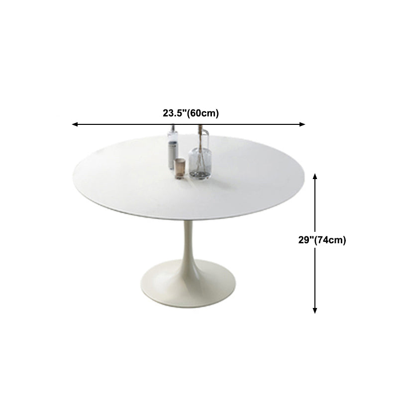 Round Dining Table Tulip Base Dining Table in White for Dining Room Clearhalo 'Dining Tables & Seating' 'Dining Tables' 'dining_table' 'furn' 'furn_dining_table' 'Furniture' 'Kitchen & Dining Furniture' 6056908