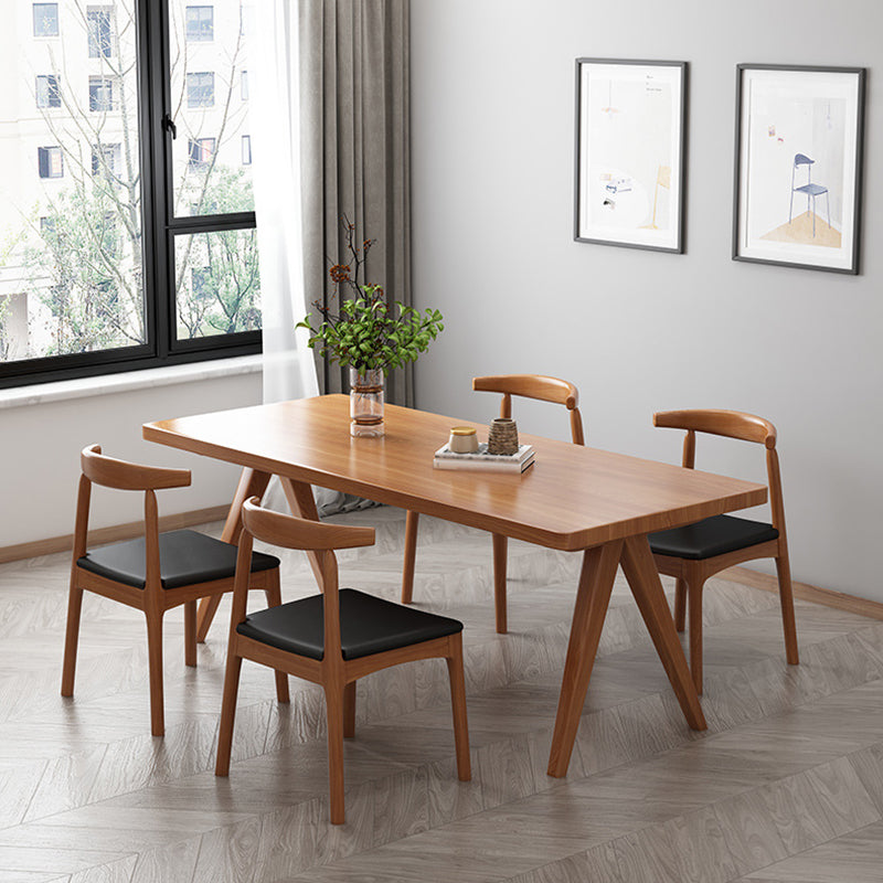 Rectangle Dining Table Pine Solid Wood Dining Table with 4 Legs for Dining Room 70.9"L x 31.5"W x 29.5"H Without Chairs Clearhalo 'Dining Tables & Seating' 'Dining Tables' 'dining_table' 'furn' 'furn_dining_table' 'Furniture' 'Kitchen & Dining Furniture' 6056919
