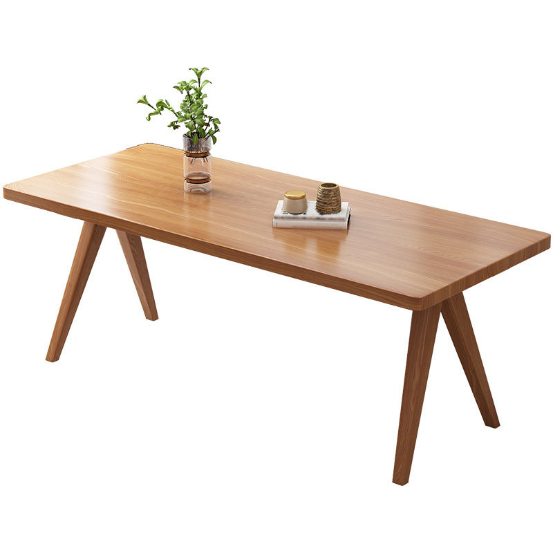 Rectangle Dining Table Pine Solid Wood Dining Table with 4 Legs for Dining Room Without Chairs Clearhalo 'Dining Tables & Seating' 'Dining Tables' 'dining_table' 'furn' 'furn_dining_table' 'Furniture' 'Kitchen & Dining Furniture' 6056922