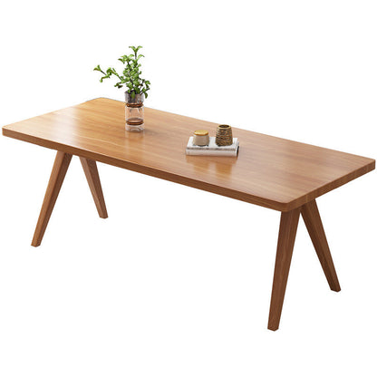 Rectangle Dining Table Pine Solid Wood Dining Table with 4 Legs for Dining Room Without Chairs Clearhalo 'Dining Tables & Seating' 'Dining Tables' 'dining_table' 'furn' 'furn_dining_table' 'Furniture' 'Kitchen & Dining Furniture' 6056922