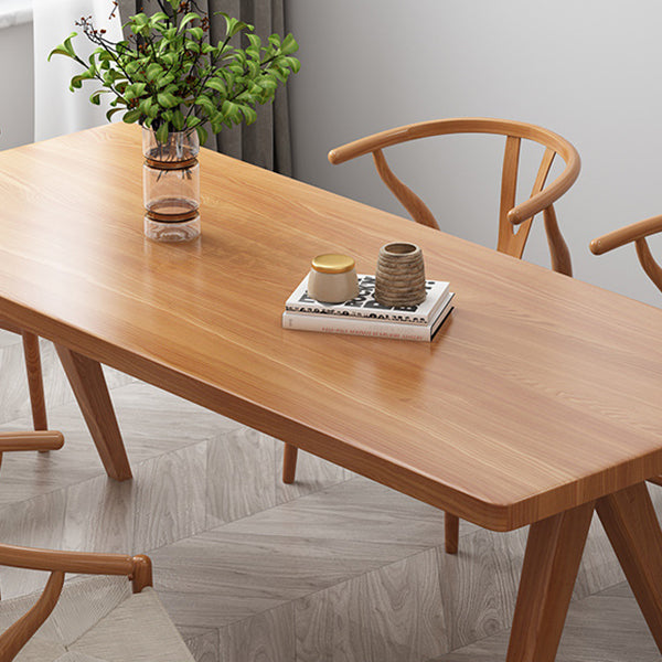 Rectangle Dining Table Pine Solid Wood Dining Table with 4 Legs for Dining Room Clearhalo 'Dining Tables & Seating' 'Dining Tables' 'dining_table' 'furn' 'furn_dining_table' 'Furniture' 'Kitchen & Dining Furniture' 6056923