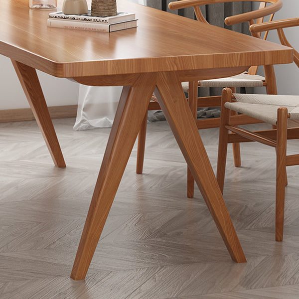 Rectangle Dining Table Pine Solid Wood Dining Table with 4 Legs for Dining Room Clearhalo 'Dining Tables & Seating' 'Dining Tables' 'dining_table' 'furn' 'furn_dining_table' 'Furniture' 'Kitchen & Dining Furniture' 6056925