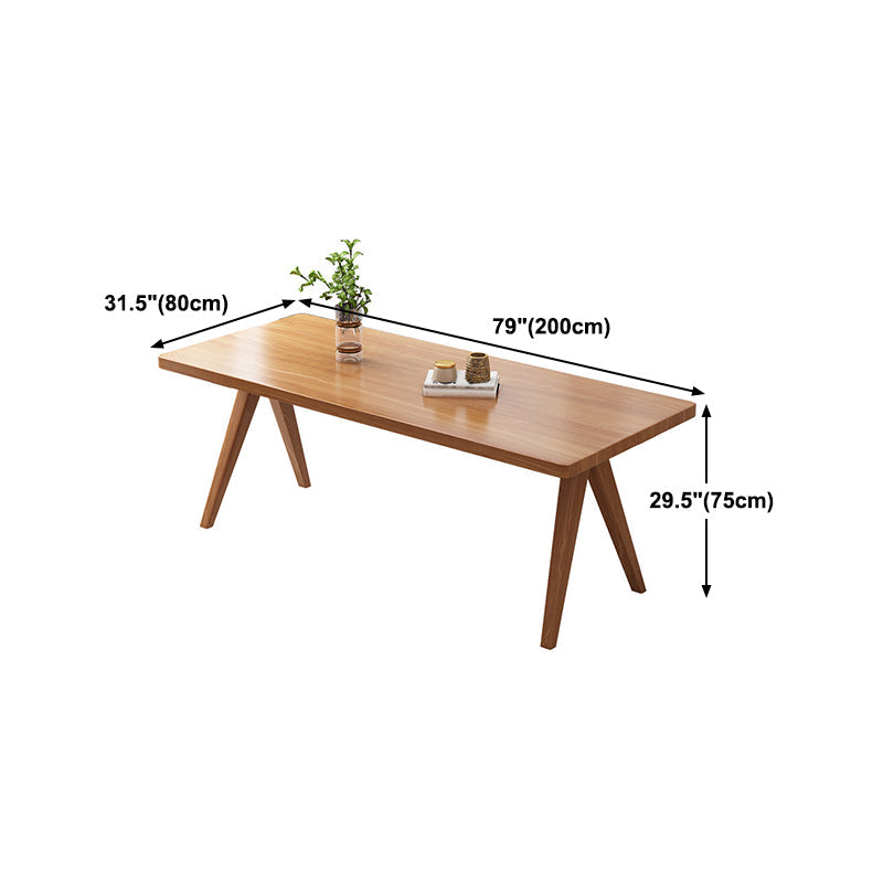 Rectangle Dining Table Pine Solid Wood Dining Table with 4 Legs for Dining Room Clearhalo 'Dining Tables & Seating' 'Dining Tables' 'dining_table' 'furn' 'furn_dining_table' 'Furniture' 'Kitchen & Dining Furniture' 6056931