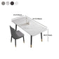 Rectangular Sintered Stone Dining Table Luxury Furniture with 4 Legs in Matte Finish Home Clearhalo 'Dining Tables & Seating' 'Dining Tables' 'dining_table' 'furn' 'furn_dining_table' 'Furniture' 'Kitchen & Dining Furniture' 6056950