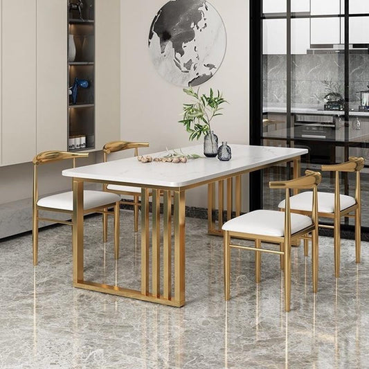 Tavolo da pranzo rettangolo tavolo da pranzo in pietra con doppio piedistallo