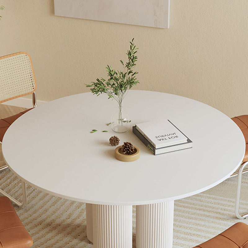 Round Dining Table Modern Furniture with Solid Wood Base for Home Clearhalo 'Dining Tables & Seating' 'Dining Tables' 'dining_table' 'furn' 'furn_dining_table' 'Furniture' 'Kitchen & Dining Furniture' 6057052