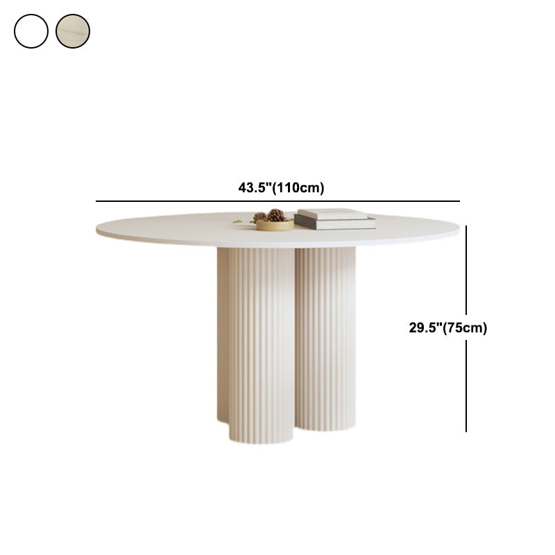 Round Dining Table Modern Furniture with Solid Wood Base for Home Clearhalo 'Dining Tables & Seating' 'Dining Tables' 'dining_table' 'furn' 'furn_dining_table' 'Furniture' 'Kitchen & Dining Furniture' 6057059