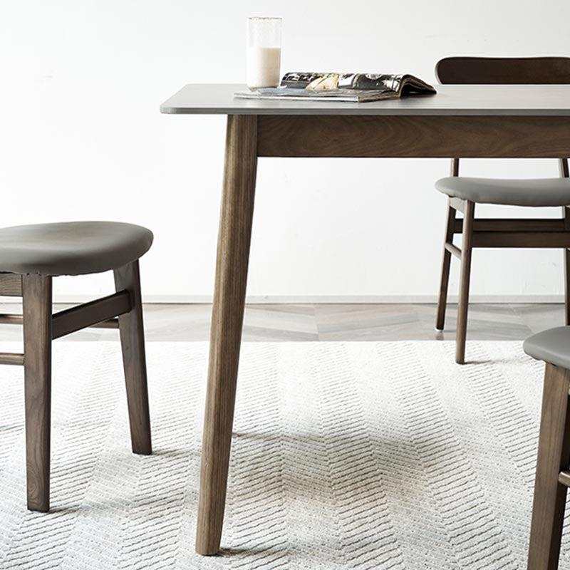 Mid-Century Rectangle Dining Table Solid Wood Base Dining Table for Dining Clearhalo 'Dining Tables & Seating' 'Dining Tables' 'dining_table' 'furn' 'furn_dining_table' 'Furniture' 'Kitchen & Dining Furniture' 6057088