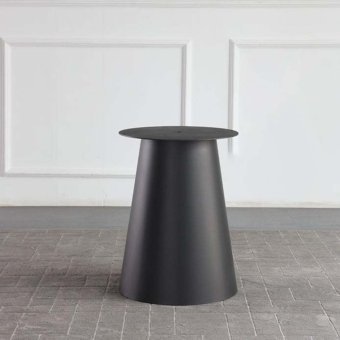 Round Sintered Stone Dining Table Modern Turntable Furniture with Steel Pedestal Base Clearhalo 'Dining Tables & Seating' 'Dining Tables' 'dining_table' 'furn' 'furn_dining_table' 'Furniture' 'Kitchen & Dining Furniture' 6057105