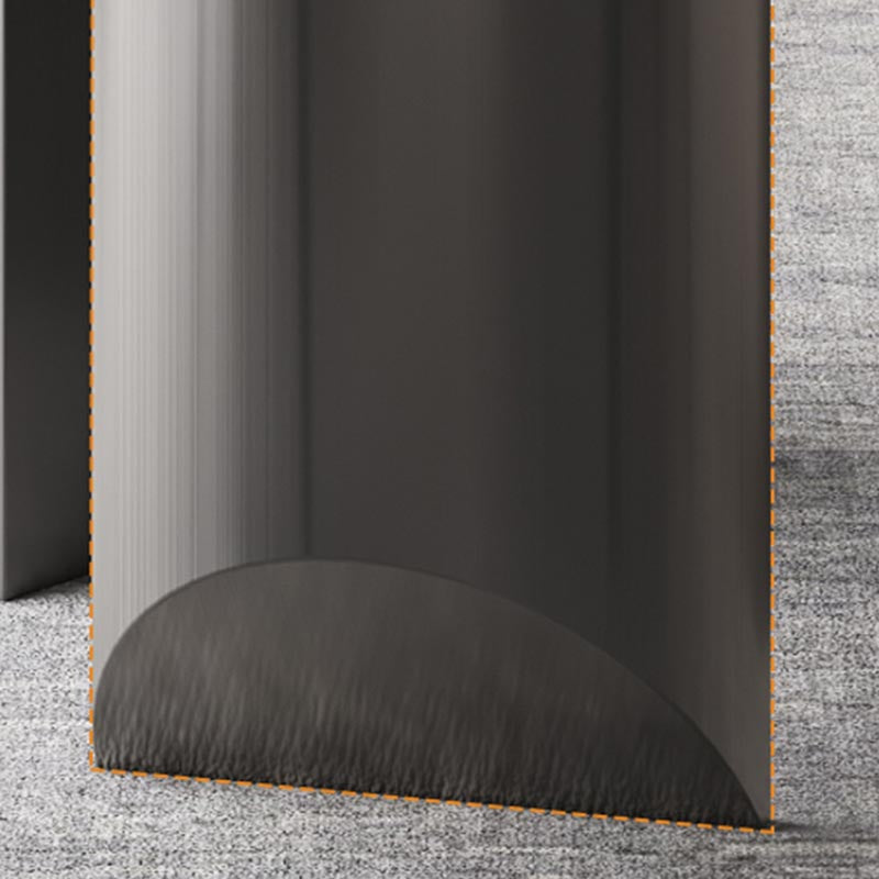 Tavolo da pranzo rotondo tavolo da pranzo contemporaneo con base di piedistallo in acciaio inossidabile