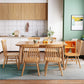 Rectangular Solid Wood Dining Table Modern Furniture with 4 Legs for Home