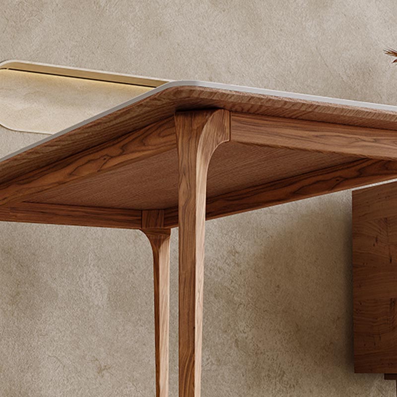 Rectangle Dining Table Solid Wood Base Dining Table for Kitchen Clearhalo 'Dining Tables & Seating' 'Dining Tables' 'dining_table' 'furn' 'furn_dining_table' 'Furniture' 'Kitchen & Dining Furniture' 6057165