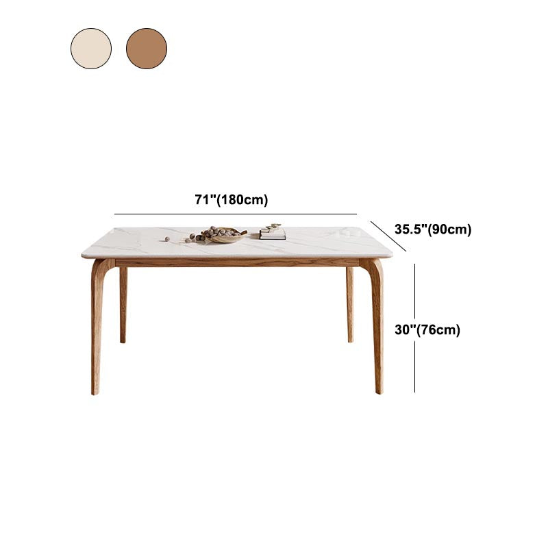 Rectangle Dining Table Solid Wood Base Dining Table for Kitchen Clearhalo 'Dining Tables & Seating' 'Dining Tables' 'dining_table' 'furn' 'furn_dining_table' 'Furniture' 'Kitchen & Dining Furniture' 6057173