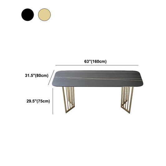 Mesa de comedor rectangular mesa de comedor de doble pedestal con tapa de piedra
