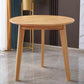 Rubberwood Solid Wood Dining Table Round Dining Table in Walnut and Natural Natural 23.6"L x 23.6"W x 28.7"H Without Chairs Clearhalo 'Dining Tables & Seating' 'Dining Tables' 'dining_table' 'furn' 'furn_dining_table' 'Furniture' 'Kitchen & Dining Furniture' 6057209