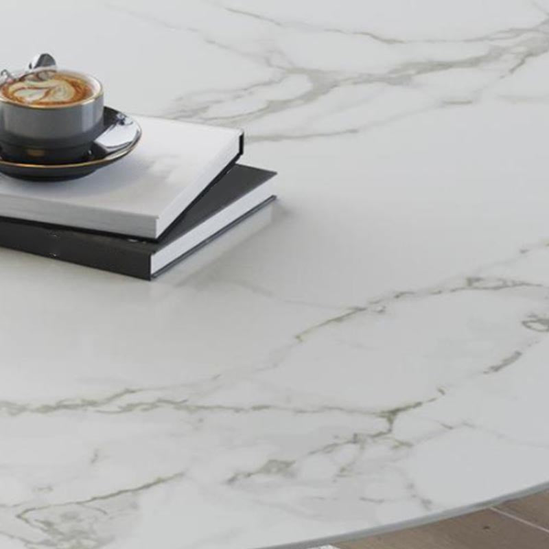 Runder Stein Esstisch Tulpen Basis Esstisch für Esszimmer