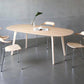Oval Solid Wood Dining Table Modern Furniture with 4 Legs for Apartment