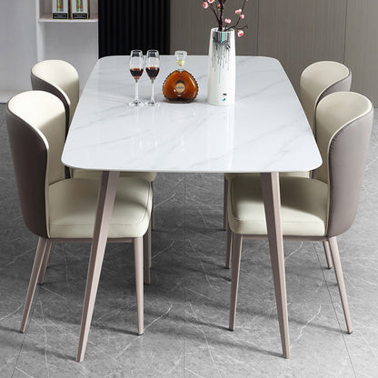 Modern Rectangle Dining Table 4 Legs Dining Table for Kitchen