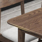 Rechthoekige vaste houten eettafel Modern natuurlijk-bruine meubels met 4 poten voor thuis
