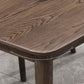 Rechthoekige vaste houten eettafel Modern natuurlijk-bruine meubels met 4 poten voor thuis
