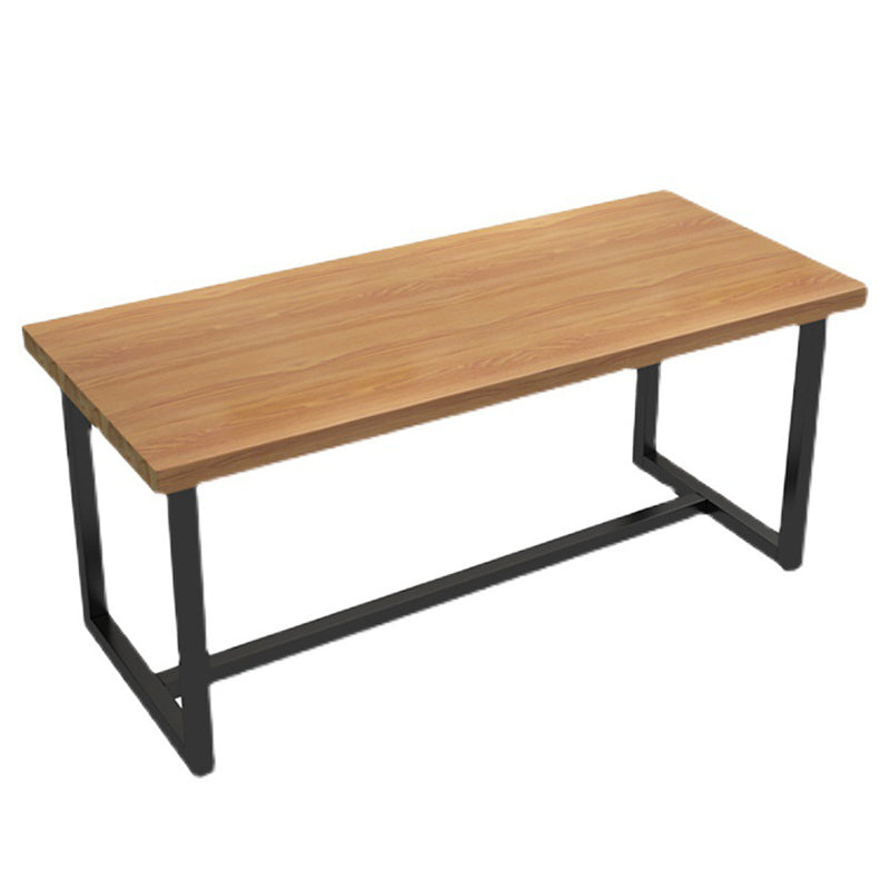 Industrial Pine Solid Wood Table Rectangle Dining Table with Trestle Base Without Chairs Clearhalo 'Dining Tables & Seating' 'Dining Tables' 'dining_table' 'furn' 'furn_dining_table' 'Furniture' 'Kitchen & Dining Furniture' 6057487