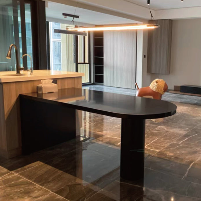 Freeform Solid Wood Dining Table Contemporary Dining Table for Kitchen