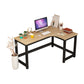 Modern Corner Wooden Writing Desk Cable Management H-Shape Office Desk with Metal Legs 59.1"L x 39.5"W x 29.1"H Right Hand Return Clearhalo 'furn' 'furn_office_desk' 'Furniture' 'Office Desks' 'Office Furniture' 'office_desk' 6057667