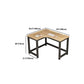 Modern Corner Wooden Writing Desk Cable Management H-Shape Office Desk with Metal Legs Clearhalo 'furn' 'furn_office_desk' 'Furniture' 'Office Desks' 'Office Furniture' 'office_desk' 6057669