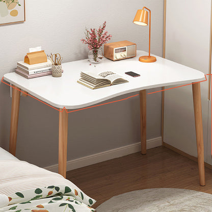Modern & Contemporary Writing Desk Wooden Writing Desk for Bedroom White Clearhalo 'furn' 'furn_office_desk' 'Furniture' 'Office Desks' 'Office Furniture' 'office_desk' 6057686