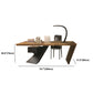 Industrial Style Executive Desk Rectangular Wood Office Desk for Home Clearhalo 'furn' 'furn_office_desk' 'Furniture' 'Office Desks' 'Office Furniture' 'office_desk' 6057789
